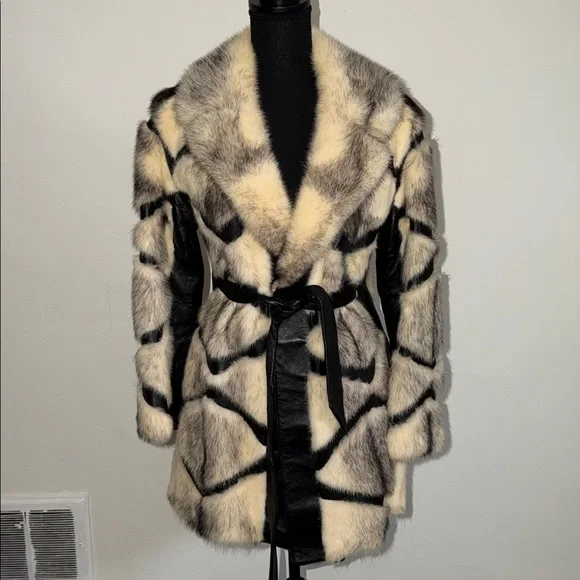 Chic Ken Nanfelt Fur and Leather Patterned Jacket - Picture 1 of 8